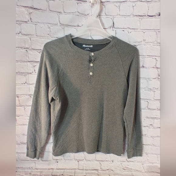 Madewell Other - Madewell Men's Preppy Thermal Henley Button Up Longsleeve Green M